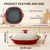 AHJ Microwave Grill Pan with Lid, Microwave Cooker Multi-Use for