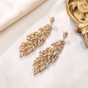 EVER FAITH Crystal Earrings for Wedding, Sparkling Marquise Shaped Rhinestone