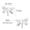 SOFIA MILANI - Women's Earrings 925 Silver - Dragonfly Stud