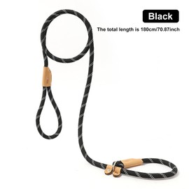 Escape-Proof Slip Lead & Training Leash | 2-Tonne Climbing Rope | 180cm Adjustable for Small/Medium Dogs 10-80 lbs | Ideal for Night Walks & Hiking