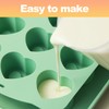 QELEG Silicone Mini Heart Shaped Muffin Pan- Nonstick Silicone Molds