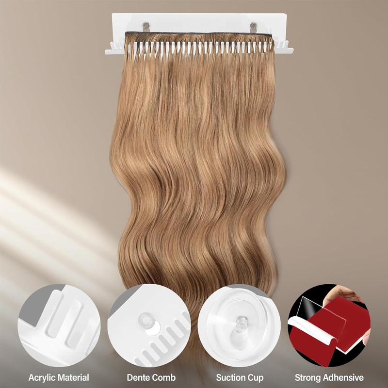 Itadaku Hair Extension Holder, Professional Extension Caddy with 2 Suction