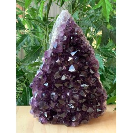 Racimo de amatista púrpura oscuro Uruguaya, geoda de amatista, amatista cruda, catedral de amatista, drusa de amatista (0.4-1 libra)