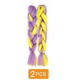 Traziewell Curly Braiding Hair Extensions Ponytail Extension Coloured Braids Synthetic Ombre Hair Extensions Fashion Hairpieces for Women 1521