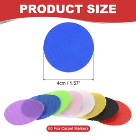 PATIKIL 1.57 Inch Carpet Markers, 65 Pieces Round Floor Dots Carpet Stains for Teachers Classroom Decoration Primary School Supplies, Blue