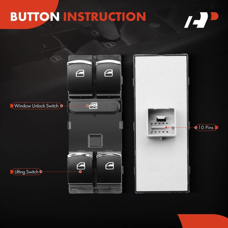 A-Premium Master Power Window Switch Compatible with Volkswagen Jetta 2011-2016,