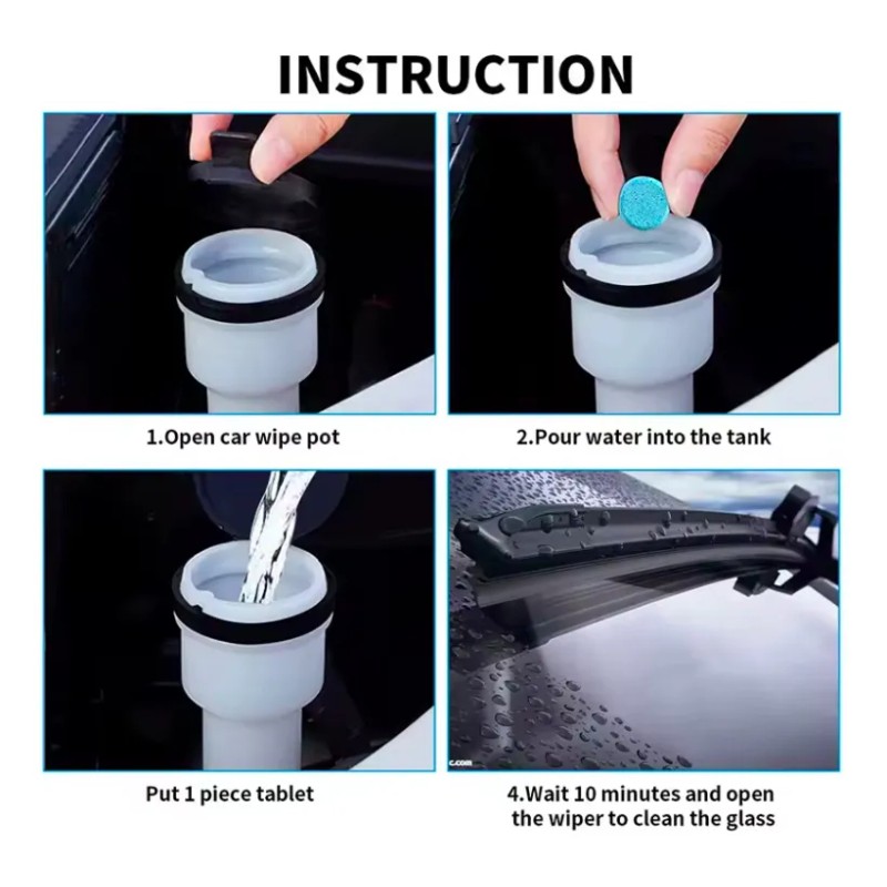 Limpiaparabrisas 50 Pastillas Limpiadoras Rinde 4lts