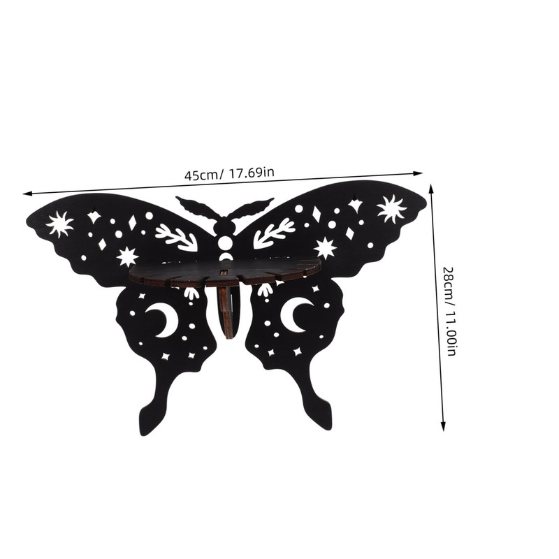 Levemolo Moth Shaped Wall-Mounted Crystal Shelf for Gemstone and Essential