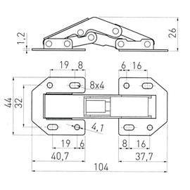 SO-TECH® screw-on hinge