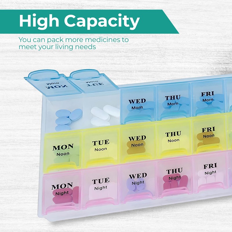 3-Times-a-Day Tablet Dispenser by Event Decor Shop – Weekly Pill