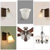Eumyviv Bell Shaped Alabaster Glass Lamp Shade Replacement with 1-5/8-inch