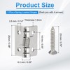 PATIKIL 2 Pcs Spring Loaded Hinges, 1" Self Closing Stainless