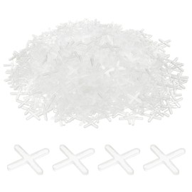 sourcing map 100pcs Tile Spacers 2.5mm Hard Plastic Cross Tiles Leveler Spacer Installation Ceramic Spacing Clips for Wall Floor