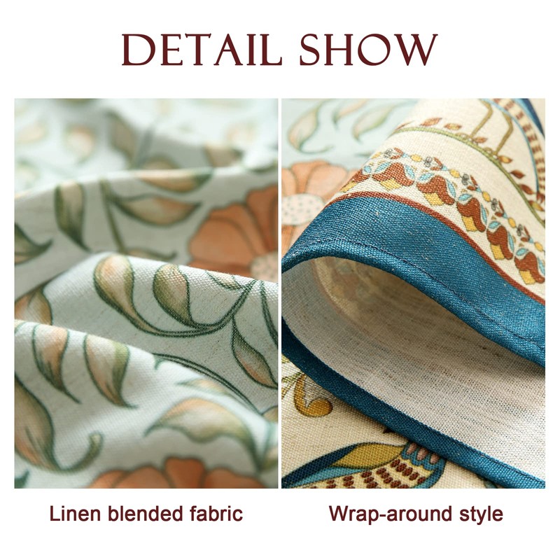 patdrea Designer French Rectangle Table Cloth,Blue Italian Floral Tablecloths,Provencal Country