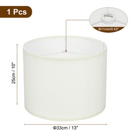 YOKIVE 1Set Drum Lamp Shades for Table Lamps, 13"x13"x10" Linen Lampshade Easy Assembly Lamp Shade(Spider Fitter) for Table Lamps Floor Lamps Bedside, Beige