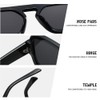 GOBIGER Retro Aviator Sunglasses for Women Men Square Trendy Vintage