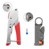 Ziiphon Koaxial-Kompressionswerkzeug-Set, 7-teiliges Koaxialkabelverbinder, Abisolierzange mit F-Stecker RG6 RG59, Crimpzange