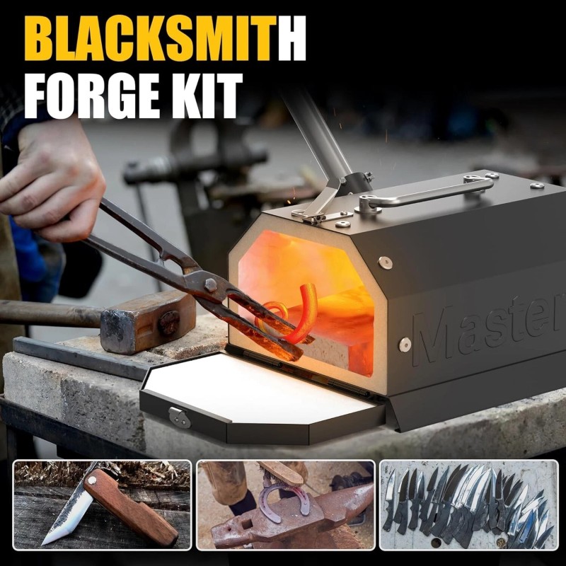 MMasters Single Burner Propane Forge for Home＆Professional, Gas Forge-Efficient Heating