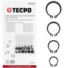 TECPO Outer Seeger Rings Circlips Slot Rings Assortment 300 Pieces