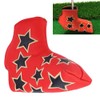L Shape PU Leather Star Embroidery Semicircular Waterproof Thicken Plush