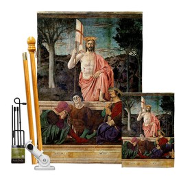 Ornament Collection Faith The Resurrection Garden House Flags Kit Religious Hope Grace Peace Dove Christian Religion Easter Small Decorative Gift Yard Banner Made in USA 28 X 40