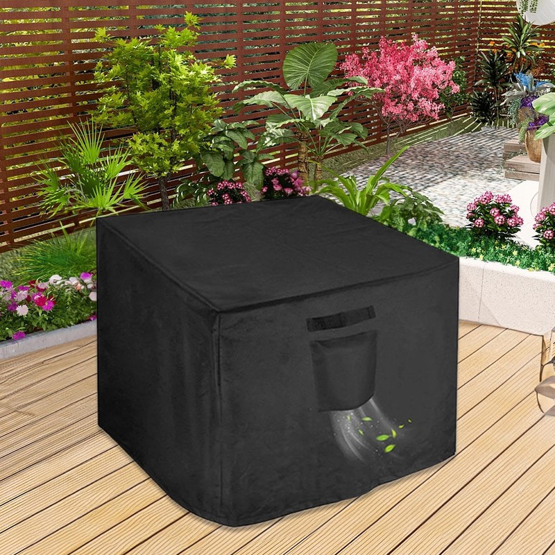 Outdoor Fireplace Cover,Fire Table Waterproof Protector - Weather-Resistant Square Firepit