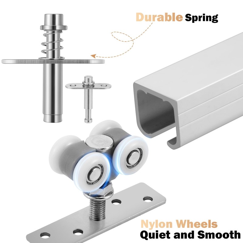 HBL' 2 Pack Bifold Door Hardware Kits, Bi-fold Door Hardware