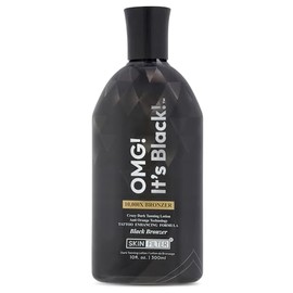 Skin Filter OMG! It’s Black! Dark Tanner – 10,000X Extreme Dark Tanning Lotion for Women and Men – Anti-Orange Ultra Dark Tanning with Tattoo Protection – Skin-Friendly Formula