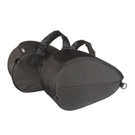 Dowco Rally Pack 50105-00 Water Resistant Motorcycle Saddlebags Set: Black, Universal Fit, 19 Liter Each/38 Liter Total Capacity