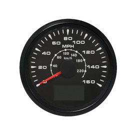 ELING Universal GPS Speedometer Gauge 160MPH 220KM/H Trip Counter Odometer for Car Racing Motorcycle 85mm 12V 24V