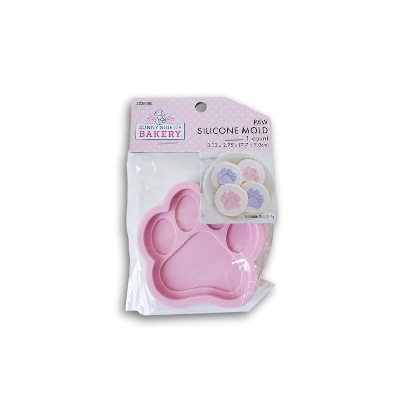 Paw Print Silicone Candy Mold - 3 x 3 Inch