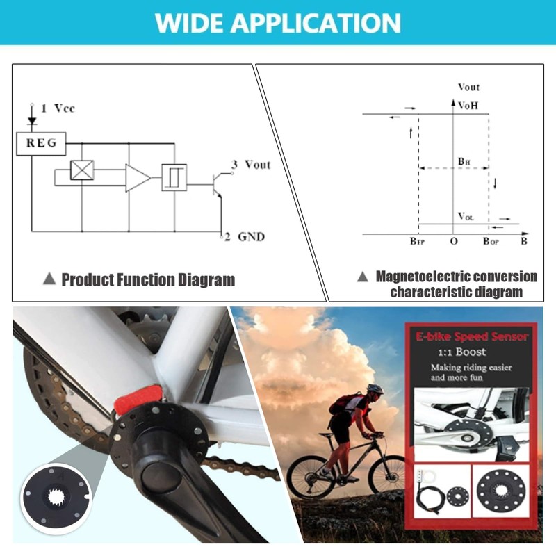 Niiyen Electric Bicycle Assistant Sensor, Bicycle Pedal Assistant Sensor, 5