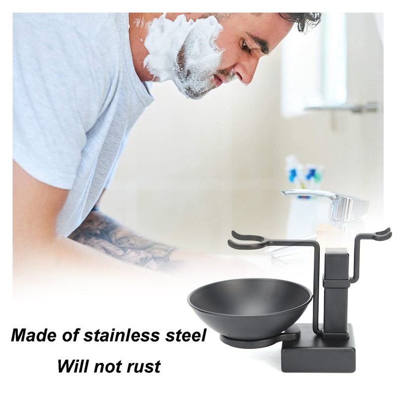 Stainless Steel Shaving Razor Brush Holder Household Soap Bowl Shaving