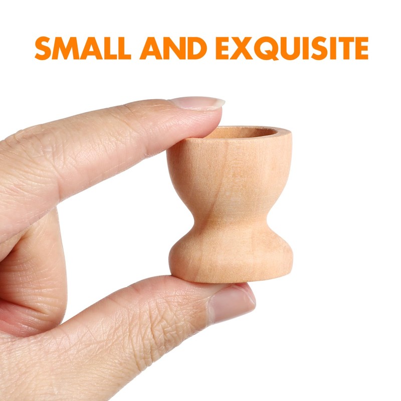 MAGICLULU 15pcs Wooden Egg Cup Holders Easter Egg Holder Unfinished