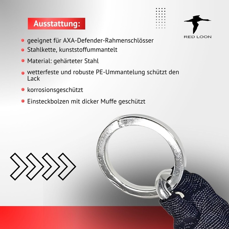 Red Loon BRI-950B Chain - Lock Extension Compatible with AXA