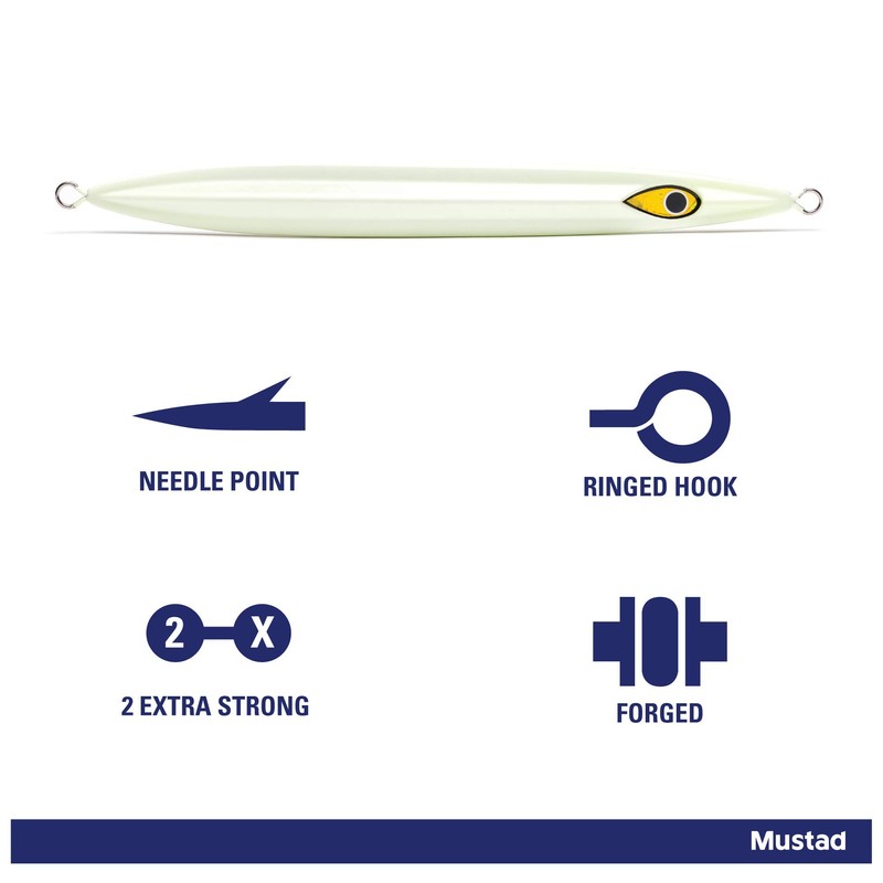 Mustad Rip Roller Slow Fall Jig Glow 500g/19Oz