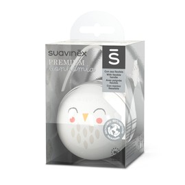 Suavinex, Dummy Box, Dummy Holder for 2 Dummies, Dummy Bag with Flexible Handle, Bonhomia, Beige