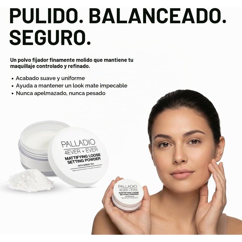 Palladio 4Ever Polvo de Ajuste Suelto Translúcido