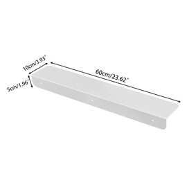BAOYOUNI Metal Counter Range Gap Cover Board Narrow Gap Filler Extention Plate Storage Rack Shelf Partition with Stickers Between Kitchen Countertop Side and Fridge or Cabinet to Tiled Wall, No Drill