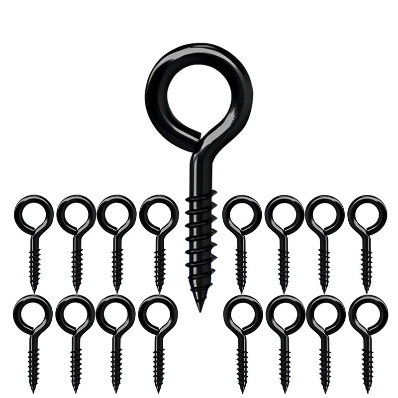 Qrity Pack of 10 Eyelet Screws 50 mm, Screw Ring,