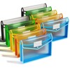 ThinkTex Plastic Expanding File Folder, Transparent envelopes with Snap Closure,No