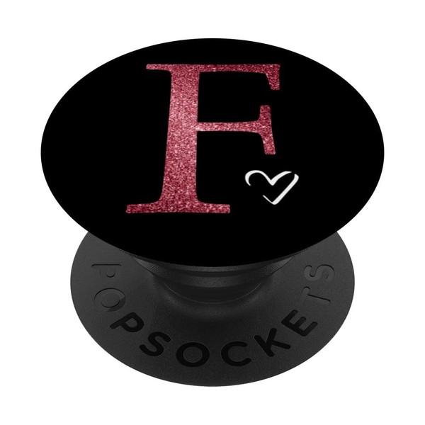 Anfangsbuchstabe F Buchstabe F Monogramm Herz Pink Rosa PopSockets Klebender