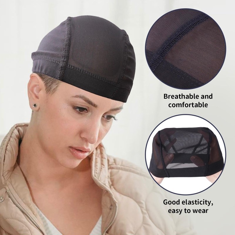 Pack of 6 Wig Cap Elastic Net Caps Soft Breathable