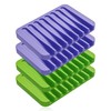 Chengcan 4-Pack Silicone Self-draining Soap Tray for Bathroom and Kitchen