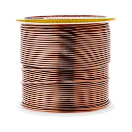 Mandala Crafts 12 14 16 18 20 22 Gauge Anodized Jewelry Making Beading Floral Colored Aluminum Craft Wire (18 Gauge, Brown)