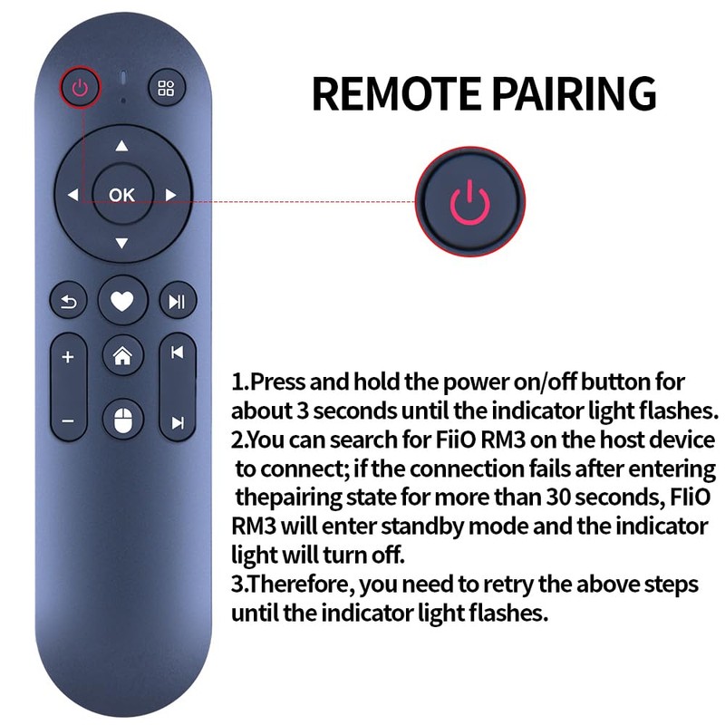 New Remote Control Replacement for Fiio RM3 R9 R7 M11Plus