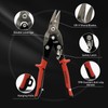HOUSERAN 10 Inch Aviation Snips, Left Cut Offset Tin Snip,