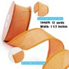 LaRibbons Orange Linen Wired Ribbon 1 1/2 Inch x 12