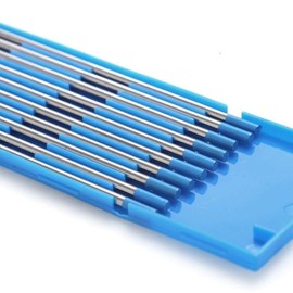 TEN-HIGH TIG Tungsten Electrodes, Lanthanum 2%, WL20(Blue) Lanthanum Tungsten Electrode, 1.6mm x175mm 10pcs Pack.