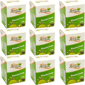 Pistachio Butter Spreadable Cream with Kataifi (Kadayif) Set 7.75 oz (220 gr), 9 PACK, Ready for Filling, in Glass Jar, Rich & Nutty Cream Spread for Dubai Chocolate Bars, Halal